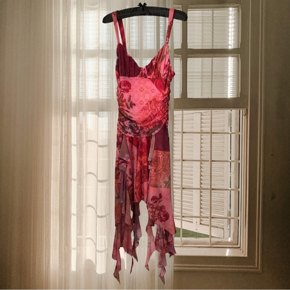 Kimchi Blue Dresses & Skirts - Mesh Drapey Mini Dress by Kimchi Blue - Pink Combo, Size M, NWT